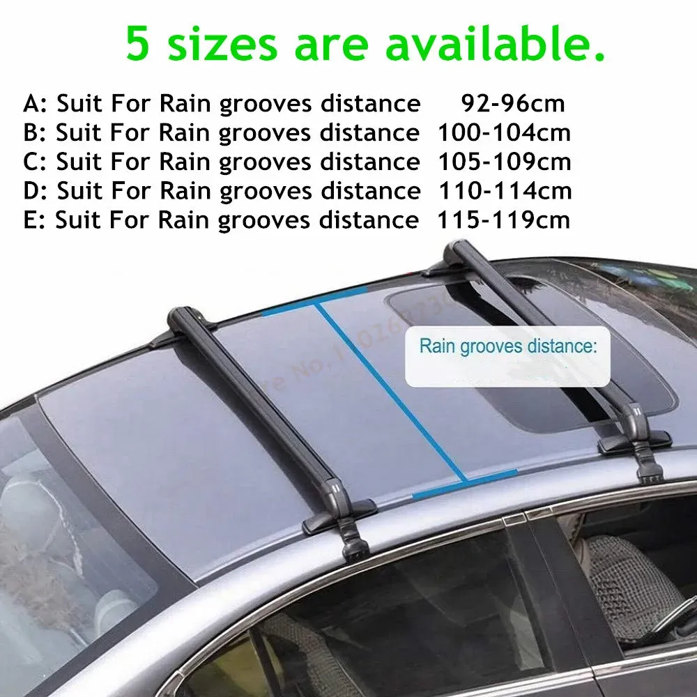 DHgate.com:Universal Aluminum Roof Rack Rails - Black 2Pcs - Secure Car ...
