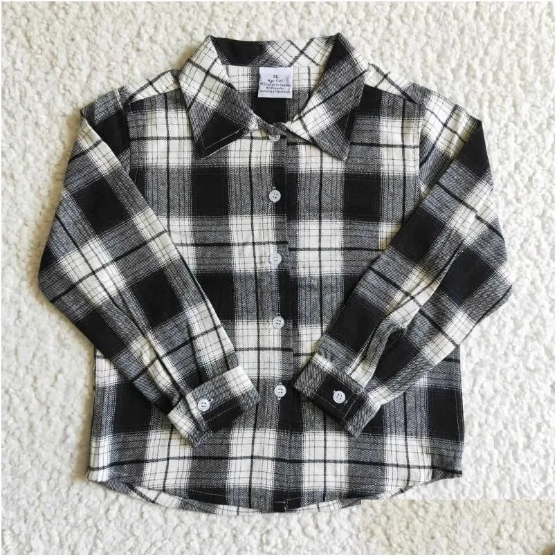 Vestes 2024 Arrivations RTS Fashion Shirts à manches longues Little Kids Plaid Tops Boys T Childrens Fall Drop Livrot Baby Maternity Clothin Otzgd