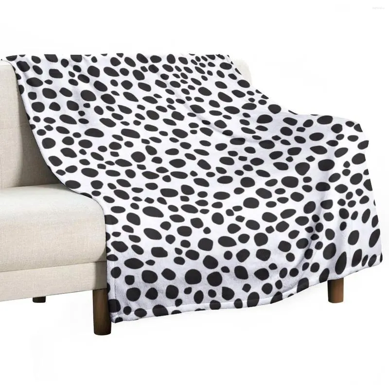 Coperte Black Dalmatian Pattern Trova di divano coperta e peloso pesante