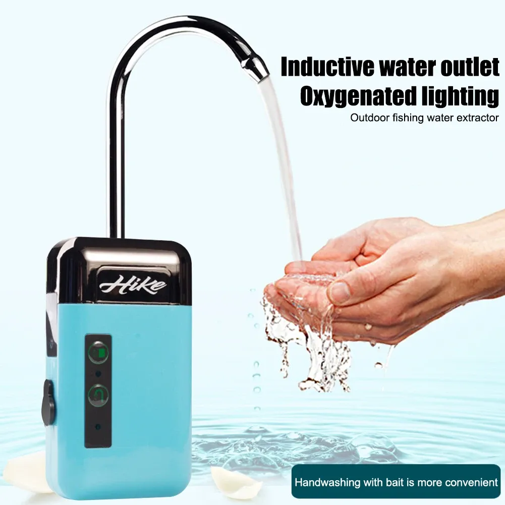Vishooks draagbare waterabsorberen buiten inductie inductie visserijwater dispenser beluchtingspomp automatische bubbels pompwater zuurstofpomp pompen