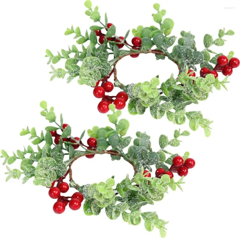 Декоративные цветы кольцо искусственное венок венок рождественские ягоды