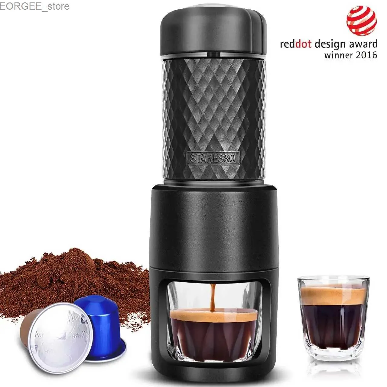 Makerzy kawy Staresso SP-200 Manual espresso młynek do przenośny kemping kapsułka kawa maszyna do kawy maszyna przyprawowa pieprz Pepper Machine Y240403