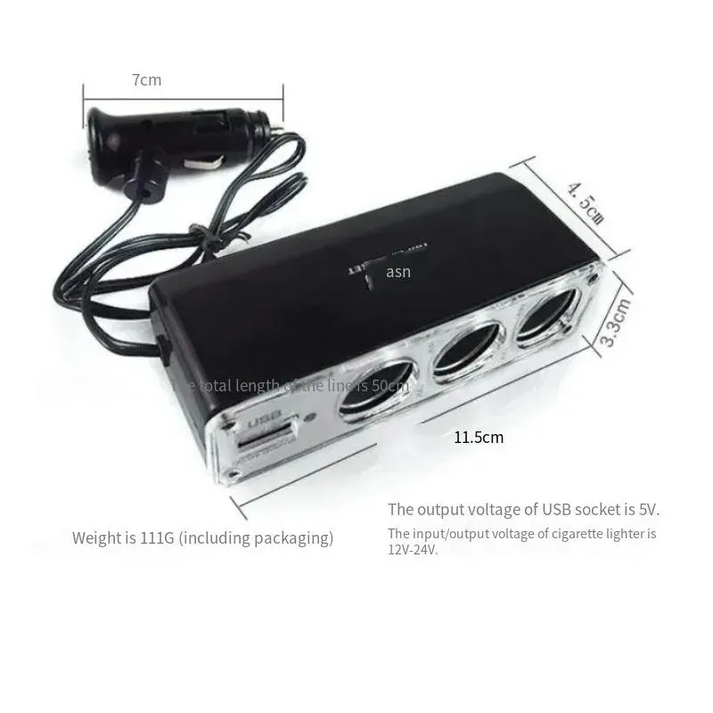 Adaptateur De Tige De Cigarette Bluetooth Avec Port De Charge USB Outlet CC  Adaptateur De Séparateur De Puissance De Voiture 12V / 24V Avec Récepteur  Bluetooth Intégré Du 17,87 €