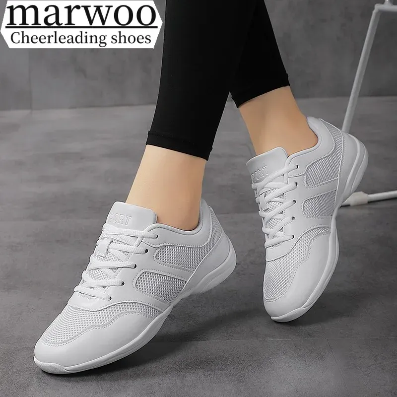 Shoe Marwoo Högkvalitativ cheerleading dansskor för flickor och pojkar, träning, fitness, sportskor, mjuka träningsskor för kvinnor