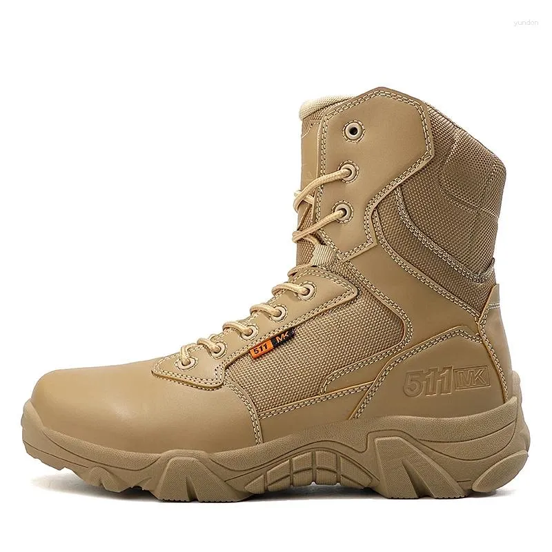 Fitnessskor 2024 Original herrarna Military Boots Quality Special Tactical Desert Combat Ankel Ultra Light Waterproof