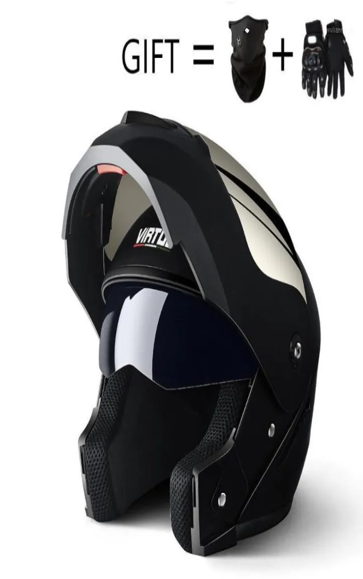 Casques de moto 2022 Casque de course professionnel Modular Dual Lens Full Face SAFE CASCO CAPACETE CASQUE MOTO S M L2919949