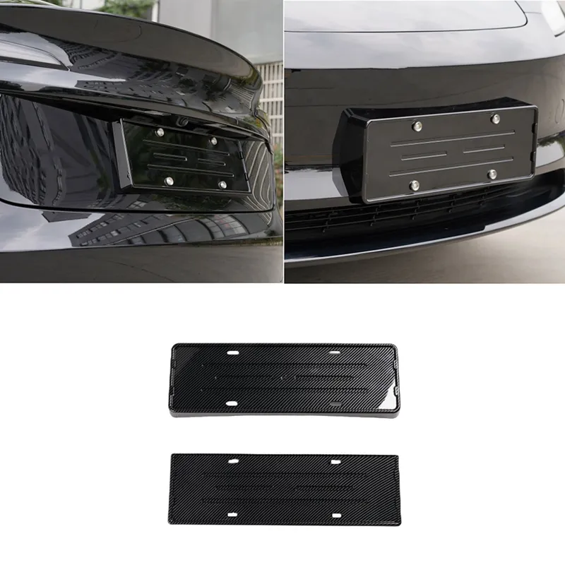 Real Carbon Fiber License Plate Frame - Type-1 Universal Front/Rear Cover, US Standard Size, HDC Autosports 6 thumbnail image