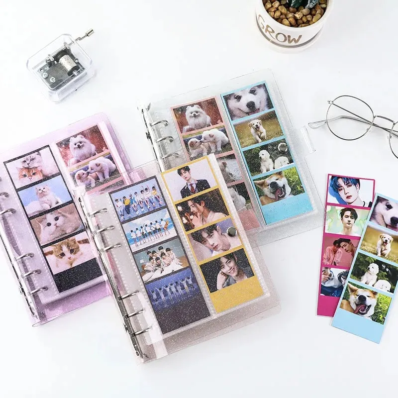 2024 100 ورقة 4 ألبوم صور لتصوير مستمر للبطاقات ، Hulder Photocards Holder Instax Mini Film Collect