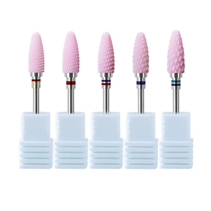 2024 Nail Cone Tip Ceramic Emery Drill Bits Electric Cuticle Clean Rotary for Manicure Pedicure Grinding Head Sander Tool