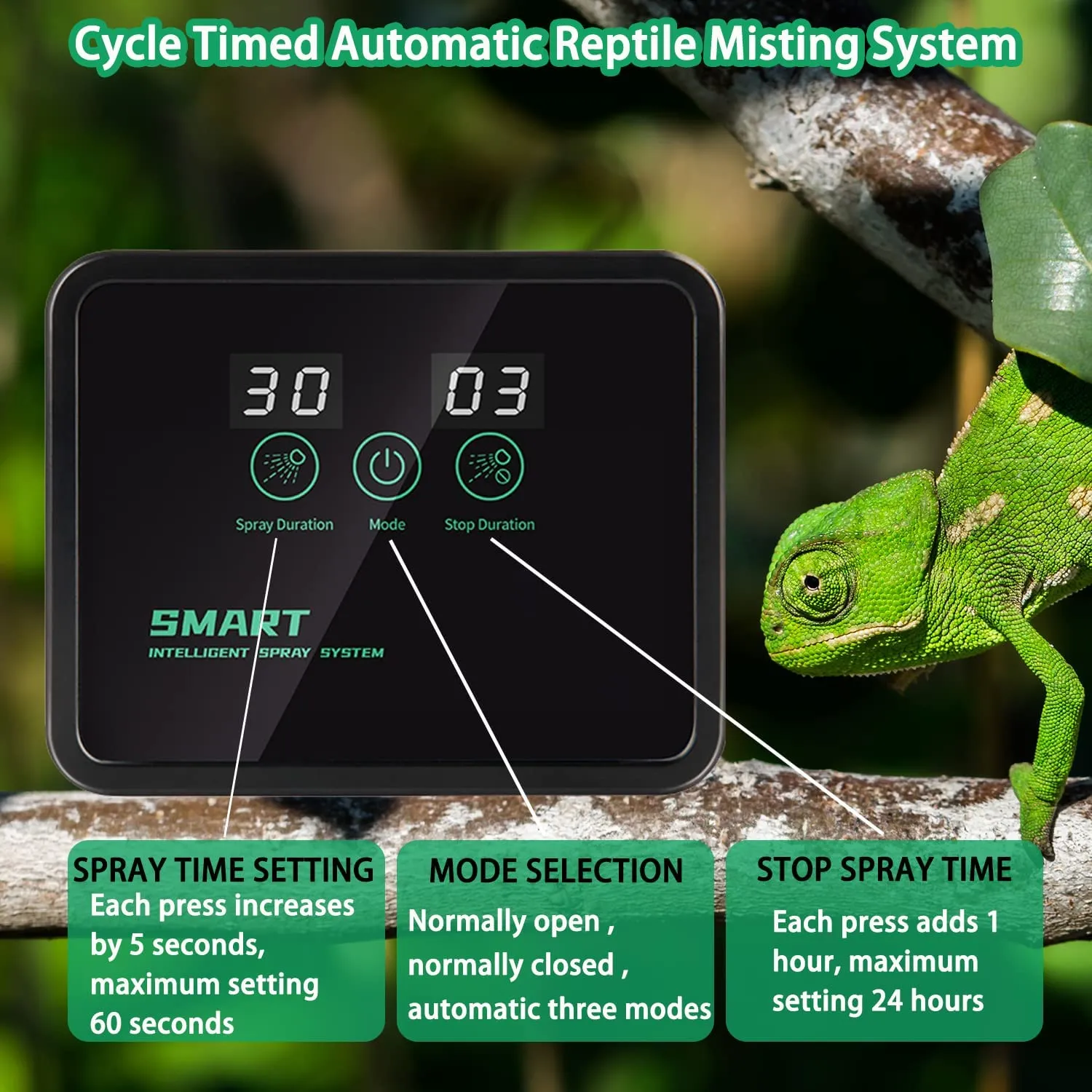 Intelligent Spray Reptile Mister Automatic System - Dual Pump Humidifier With Timer & 360° Nozzles Mister For Reptile Tank Instructions Pdf