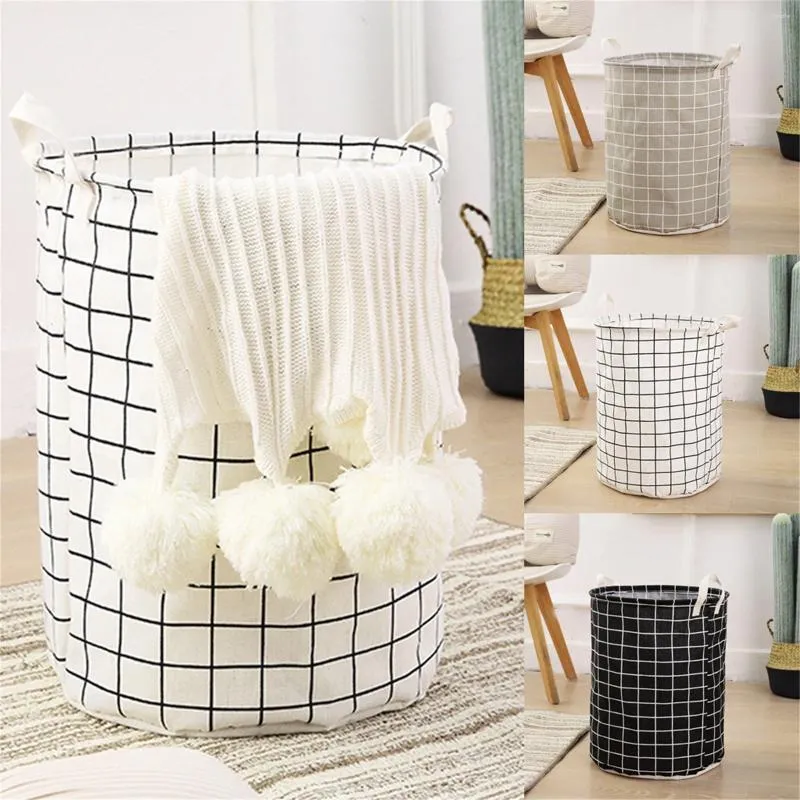 Storage Bags Fashion Printed Household Foldable Toy Clothing Bag Laundry Basket For Room Decor Dressing Table Bedroom Bathroom