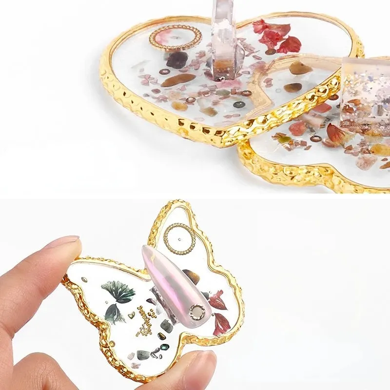 2024 Nail Crystal Agate Palette Board Tool for Resin Paint Palette Display for Beautific