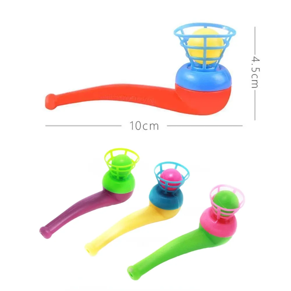 6 Pipes à Souffle Flottant – Balles En Mousse – Jeu De Soufflage Pour Enfants – Développe La Capacité Pulmonaire – Dès 3 Ans (couleurs Aléatoires)