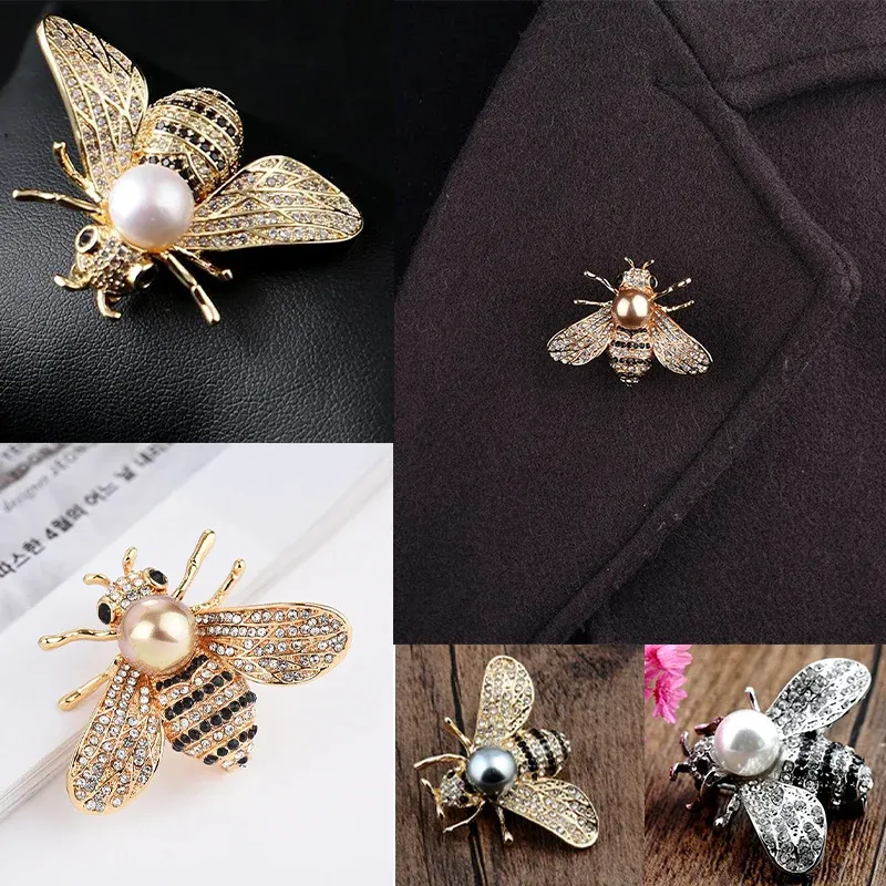 Cartoon Insect Enamel Pins Cute Metal Honey Bee Brooch Bag Clothes - View #9