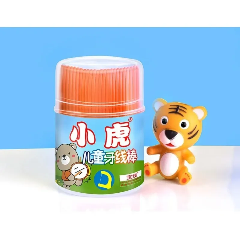 /box High-thin Floss Stick Children's Cartoon Plastic Toothpicks Family Pack Flossing Details Cleaning Teeth