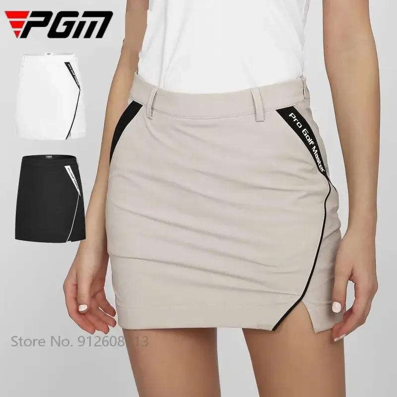 Shorts PGM Summer Senhoras Dividir Lápis de Golfe Salia Quickdry Golf Pantskirt Mulheres da cintura alta Skort respirável com shorts internos xsxl