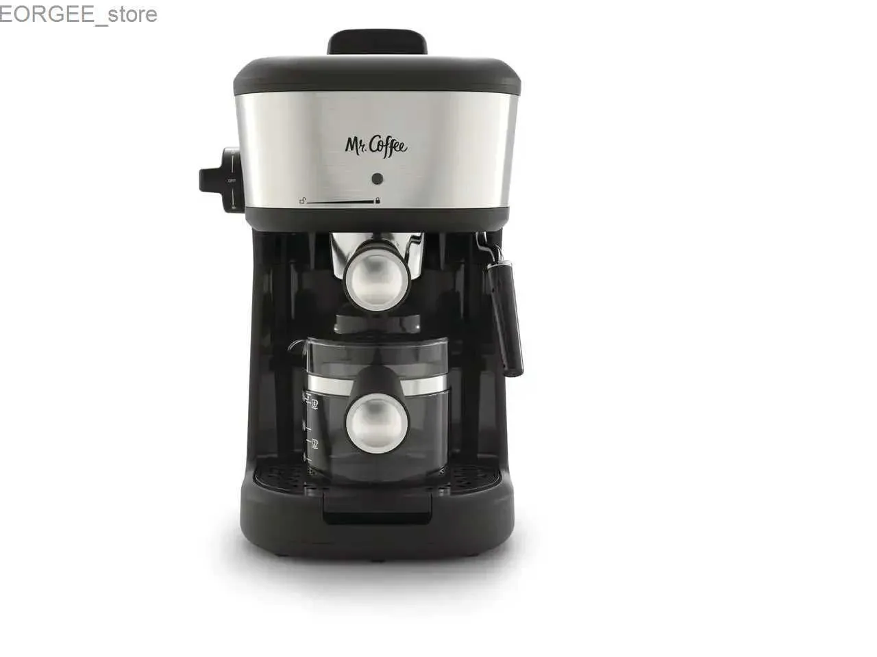 Café das cafeteiras Sr. Coffee 4 tiros a vapor Espresso Cappuccino e Latte Maker em Black Y240403