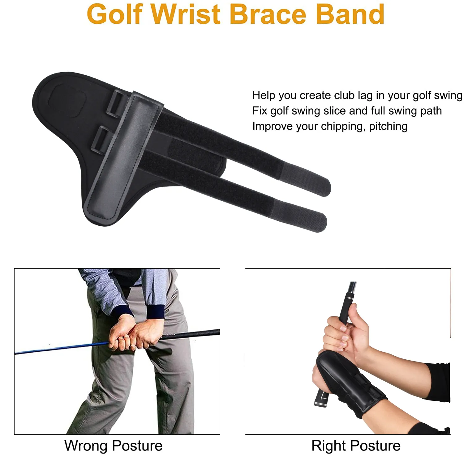 Golf Traineur de bracelet Golf Swing Training Aide Hold Treat Band Trainer Corrector Band Practice Tool Golf Swing