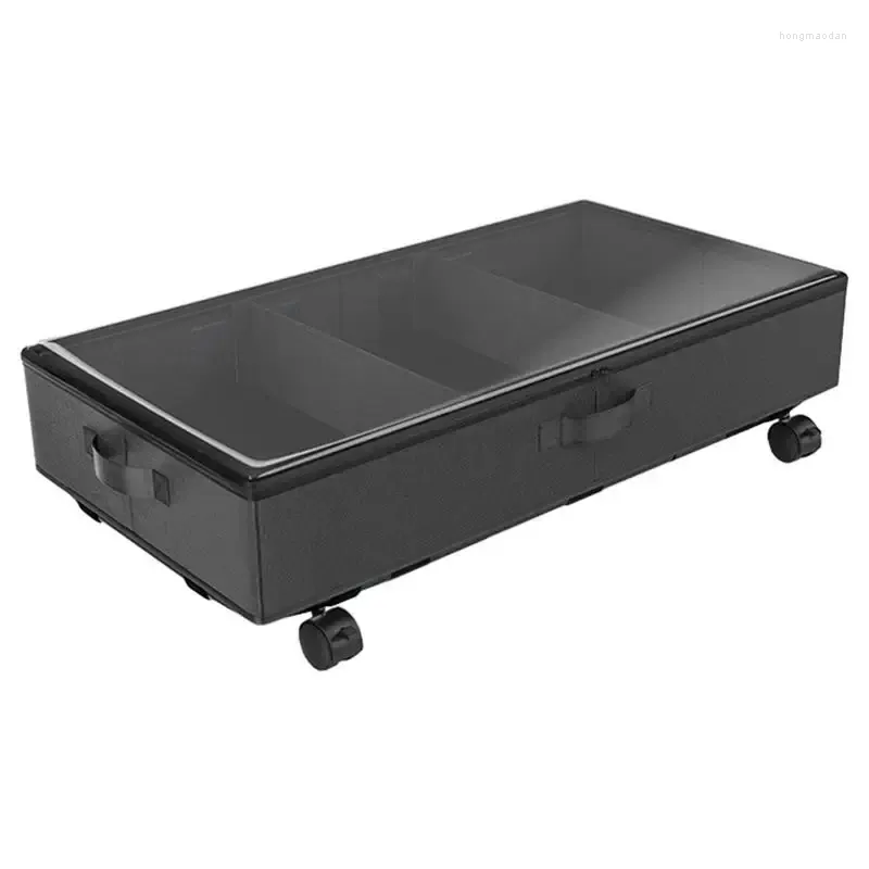 Storage Bags Under Bed With Wheels Large Capacity Dust-proof Rolling Closet Organizer For Shoes Clothes Blankets Home