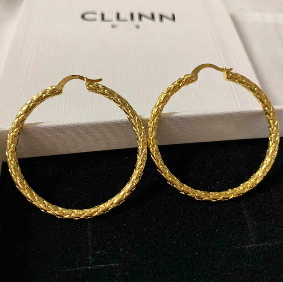 Fashion Classic Hoop Earrings Personality Gold Hoops Designer Big Circle Danggle Oordrop oorbel voor vrouwelijke luxe designer sieraden accessoires