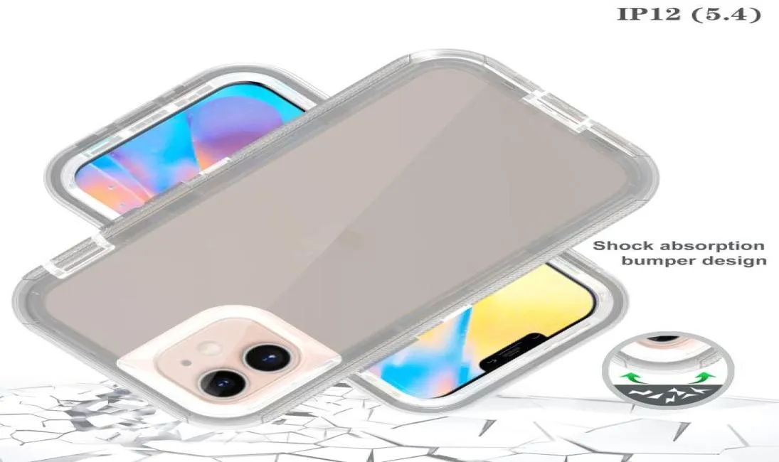 telefoonhoes voor iPhone 12 Mini Pro Max modieus kleurrijke duidelijke verdediger beschermende cover8525052