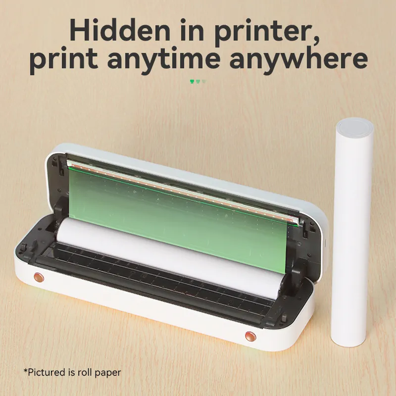 Innfinitix PeriPage A4 Portable Printer Roll Folded Paper USB Bluetooth Thermal Document Printer Support Tattoo Stickers Office Homework