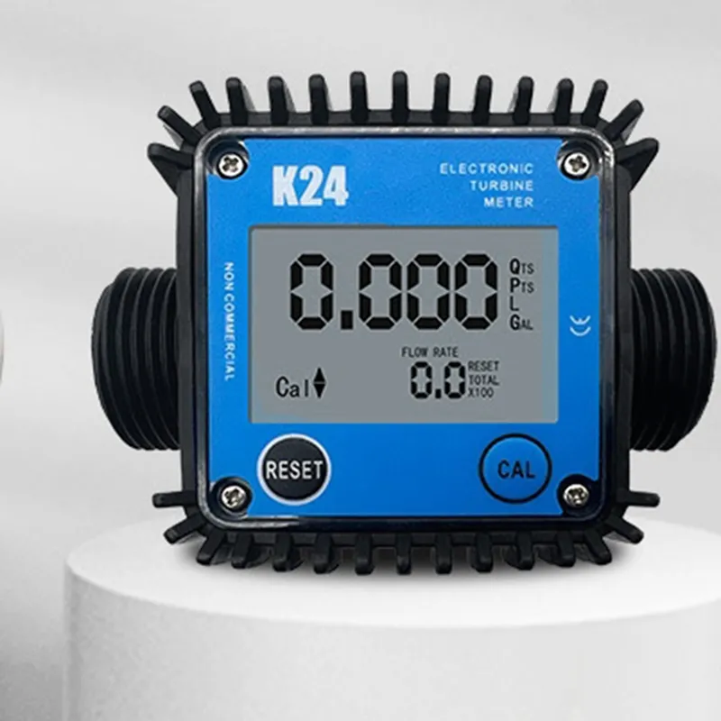 Digital LCD Fuel Flow Meter K24 For Turbine Accurate Liquid Water Flow ...