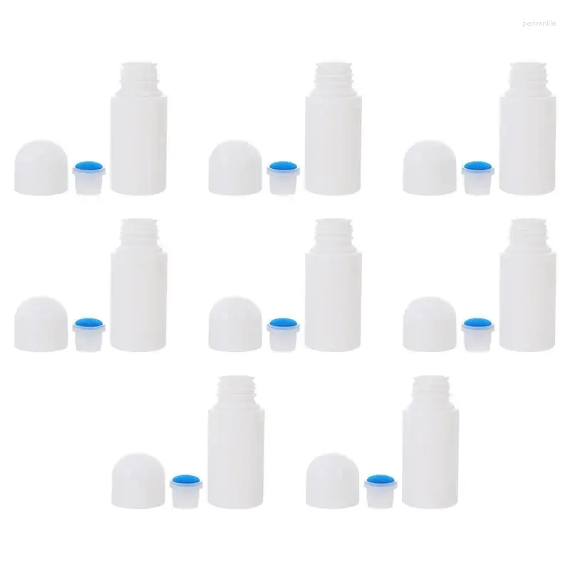 Speicherflaschen 8pcs 50 ml Schwamm Applikator leer flüssiger rollen Kopf nachfüllbar Deodorant Subspitzenbehälter Rollerflasche (zufällige Farbe)