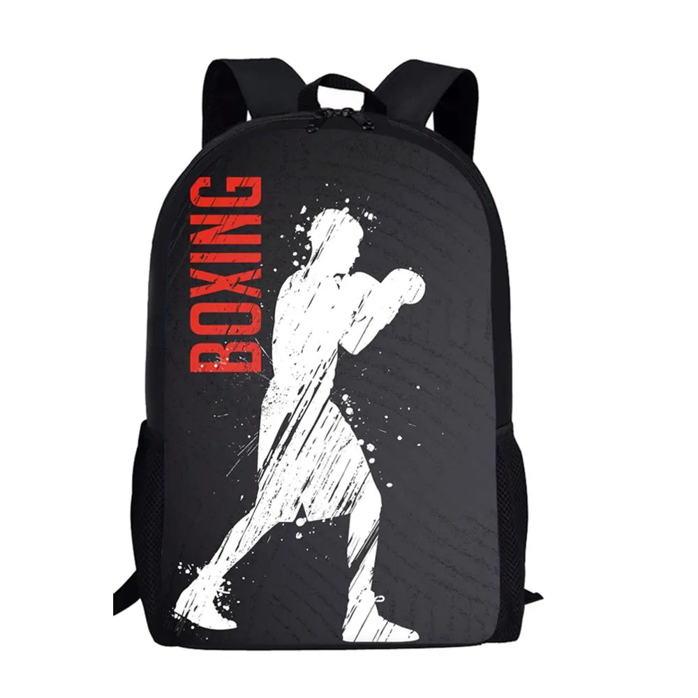 Fighting Style Kids' Backpack – 17 Inch Durable School Bag With Adjustable Straps, Lightweight Daypack
