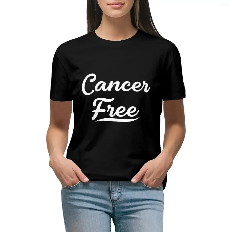 Kobiety Polos I Am Cancer Free T-Shirt Animal Print Druku