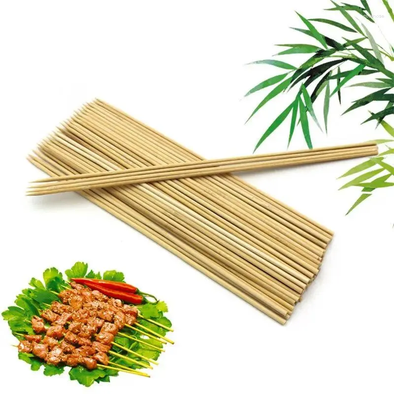 Dostosowane sztućce 180 szt. BAMBOO BAMBOO STYKI SKUWHES KEBAB FURCE FONDUE GRILL DODZIAŁA