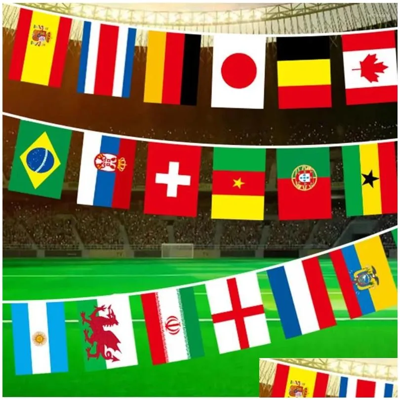 Party Decoration 1 Set länder String Flag World Flags Pendant International PL For Drop Delivery Home Garden Festive Supplies Event Otvlx