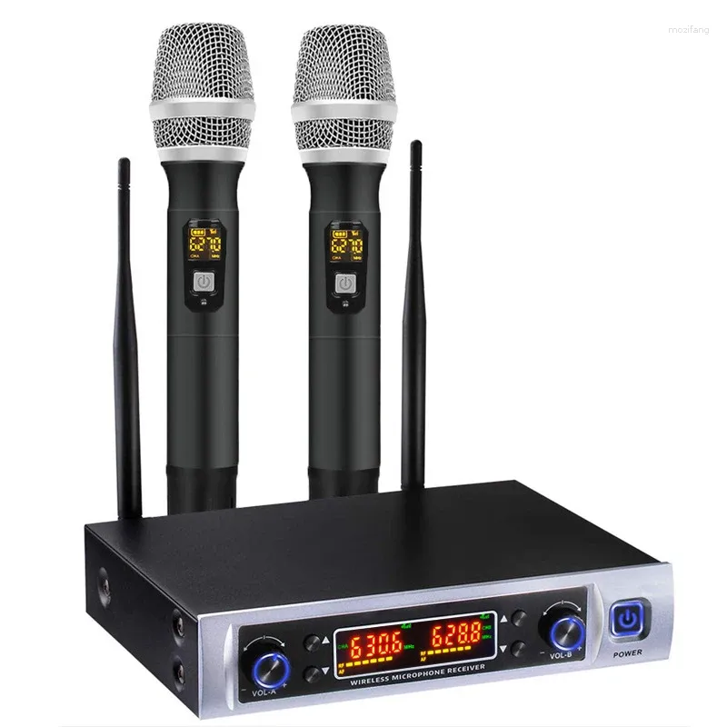 Microfoni UHF Sistema di microfono wireless Long Distanza 150-200 piedi su PA Speaker per le feste di casa Karaok
