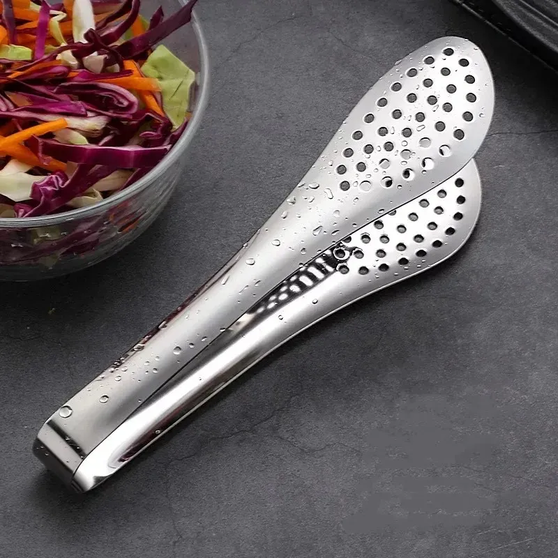 NEW BBQ Tongs Steak Stainless Steel Food Tongs Kitchen Utensils Buffet Cooking Tool Anti Heat Bread Clip Pastry Clamp Utensil Tongs- for Kitchen Utensils Cooking Tool