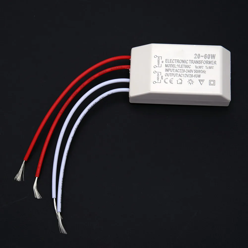 Transformateur électronique 20-60W Pour Lampes LED 12V - Entrée 220-240V, Neuf