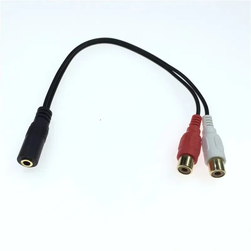 Câbles audio 3,5 mm Jack plug fmale à 2 RCA Female stéréo adaptateur RCA Câble pour lecteur CD mp3 HDTV PC Universal