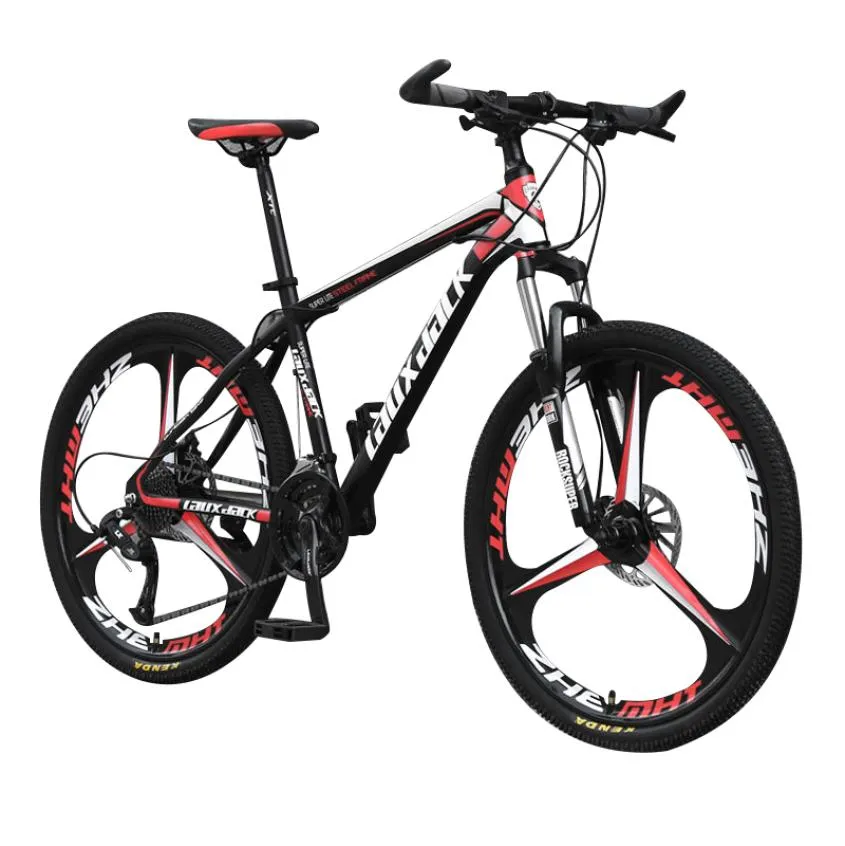 Lauxjack 24 26 inch geïntegreerde wiel volwassene offroad mountainbike 21 speed road fiets mtb mannen vork sport fietsen5929452