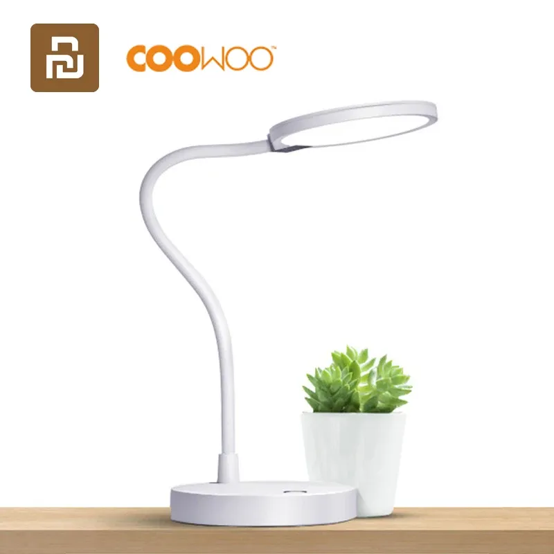 Besturing Originele Coowoo LED -bureaulamp Smart tafellamp Oogbescherming Licht Verstelbaar 4000 mAh Power 2USB Mobiele voeding