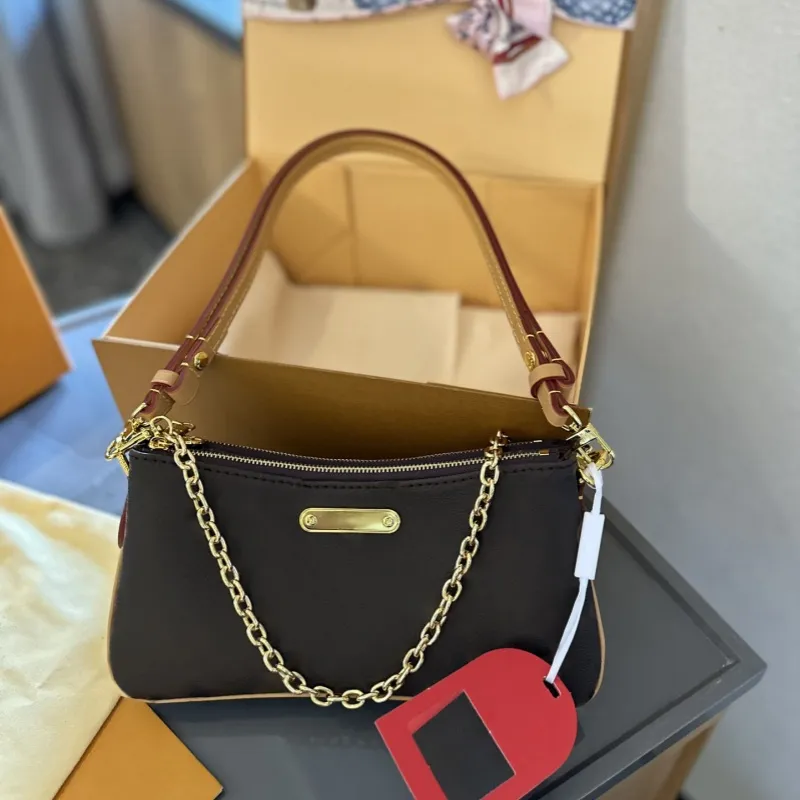 Top designer Liv pochette Handbag Women Leather Shoulder bag sleek design Crossbody Purse Lady Classic Embossed Clutch