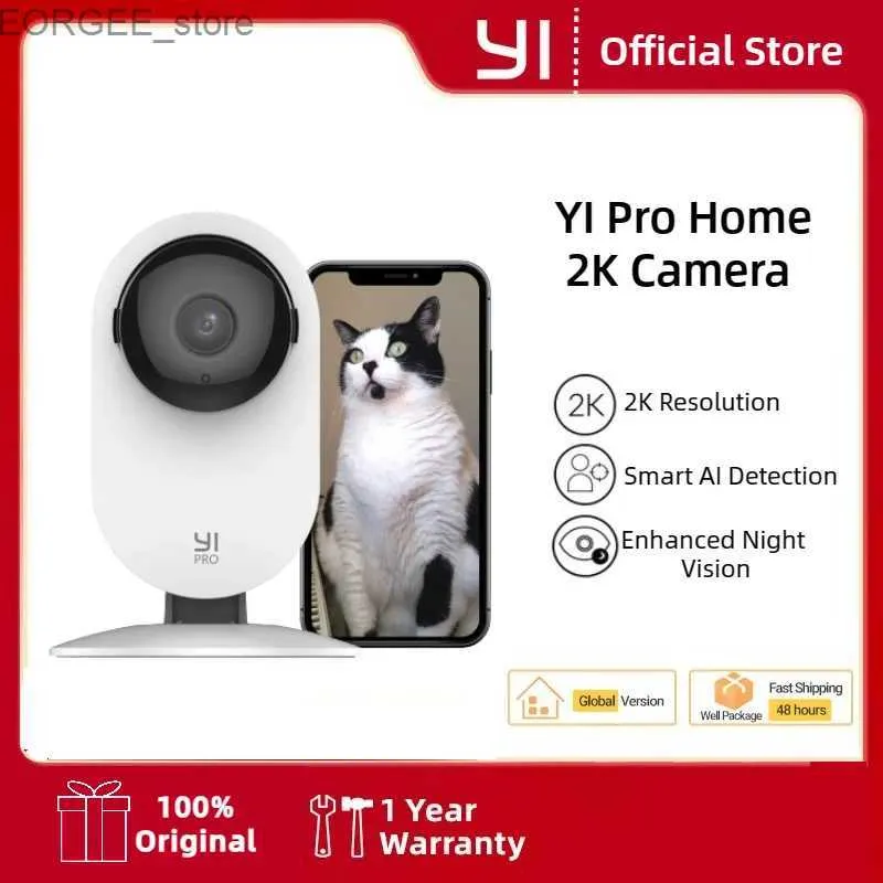 Другие камеры видеонаблюдения YI Pro 2K 3MP Wi -Fi Home Camera Intelligent Video с системой мониторинга безопасности движения PET IP IP -камера Y240403