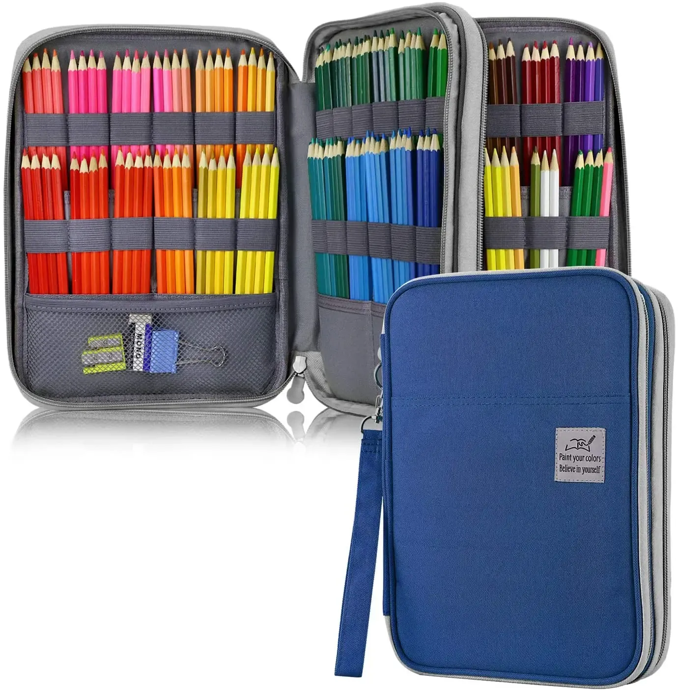 Sacs 96/192 Slots Carie de crayon de couleur éclaboussure de grande capacité, SOAKOA PORTABLE HAUTER SAC SAC CUR CAUT Organisateur pour artiste