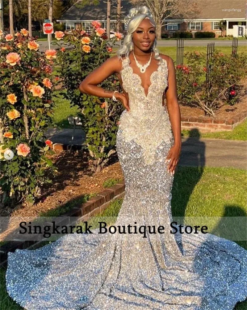 Shimmering Silver Diamond Silver Sequin Party Dress With Glitter Crystals Rhinestones Beads And Sequins Perfect For Prom Birthday Wedding Evening Events Or Court Train From Wangxifengg 158.03 DHgate.C...