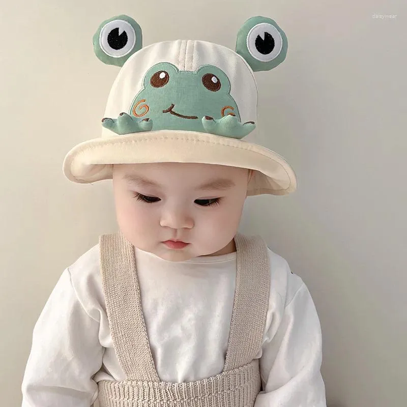 Berets Frog Fisherman Hat Baby Sun Boys Summer Summer Breathable Mesh Girls