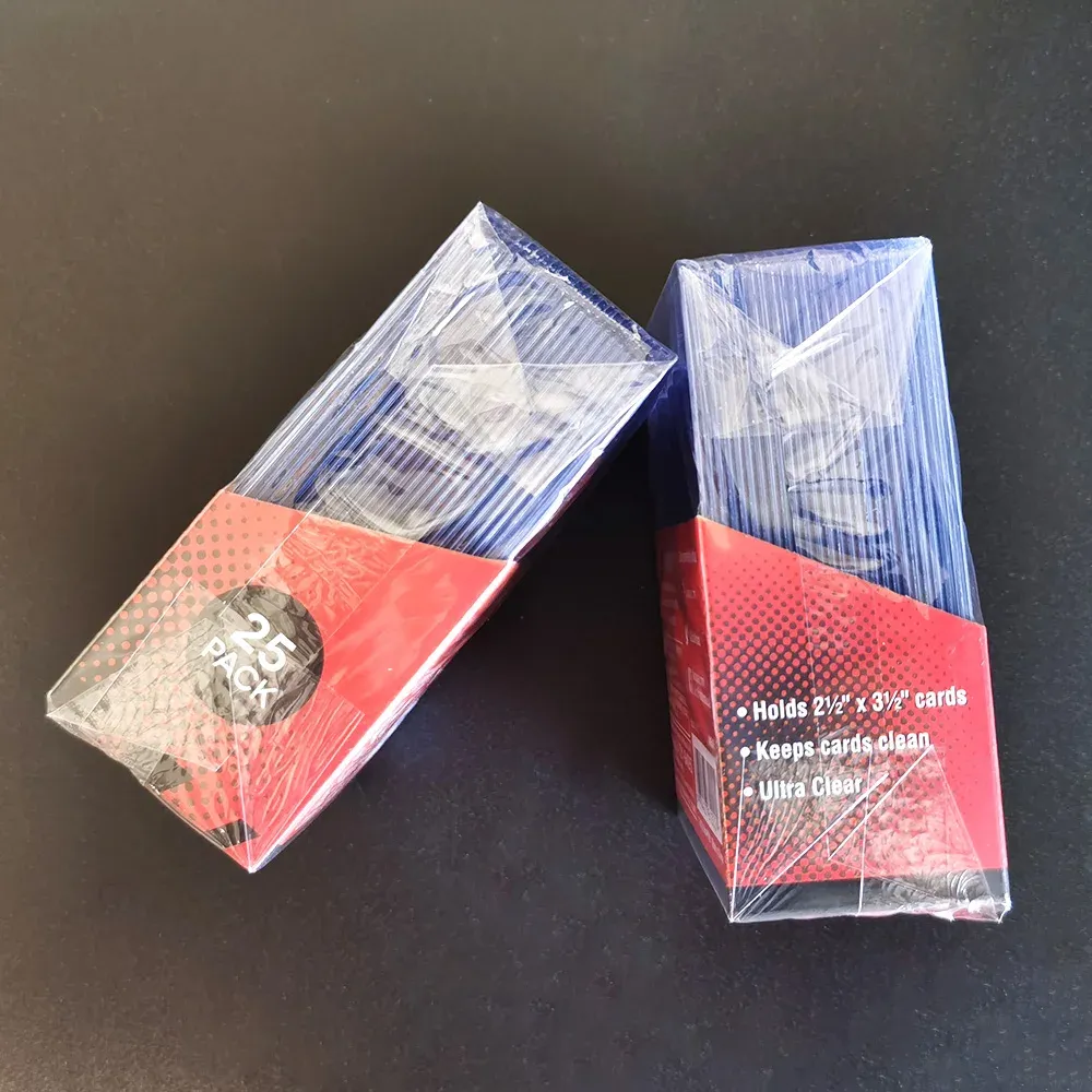wholesale baseball card sleeves Amazon.com: 400 Pack Card Sleeves Hard Plastic, Arjiekwei 3