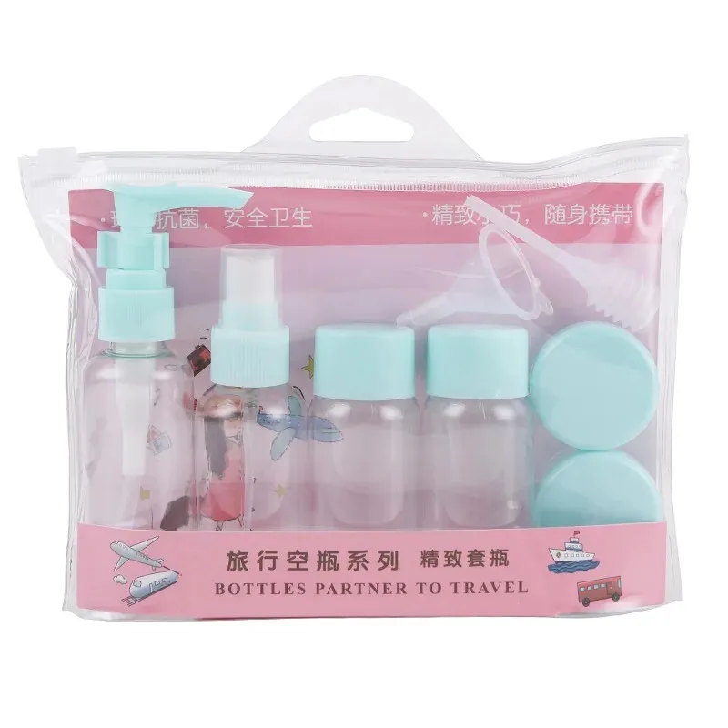 5pc/set travel mini makeup化粧品クリームポットボトルプラスチック透明な空のメイクアップコンテナボトルトラベルアクセサリー化粧品フェイスクリームポット