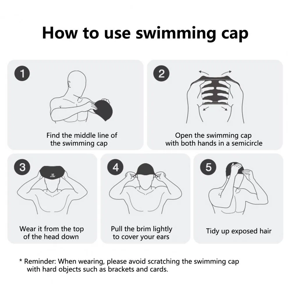 Simning av Polyester Utsökt mönster unisex Swim Pool Hatt Snabbtorkning som inte slipper tårbeständig nära passande simningsporthatt