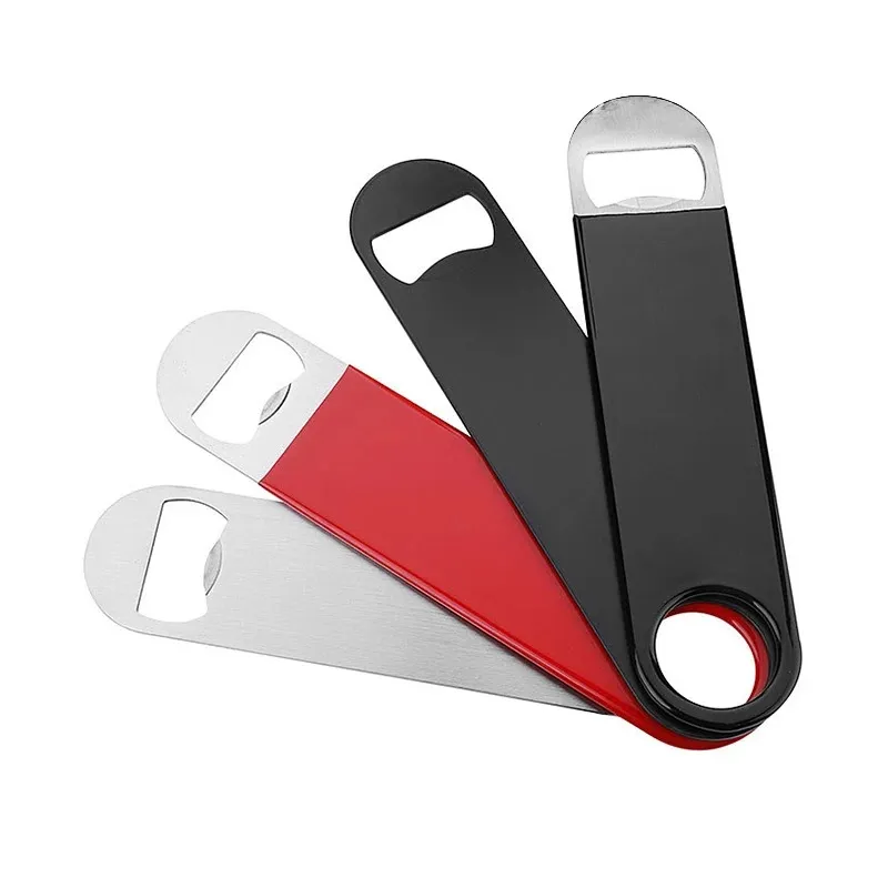 2-Pack Colorful Bottle Opener Keychains - Stainless Steel Flat Design For Easy Opening