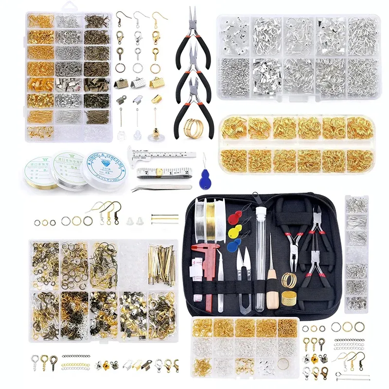 Save Big on Bulk Copper Jewelry Making Supplies Alloy Accessories Jewelry  Findings Set Copper Wire Open Jump Rings Jewelry Making ToolsEarring Hook 