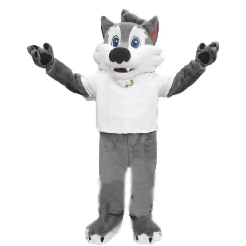 High Quality Wolf Mascot Costume Cartoon Character Outfit Suit for ...