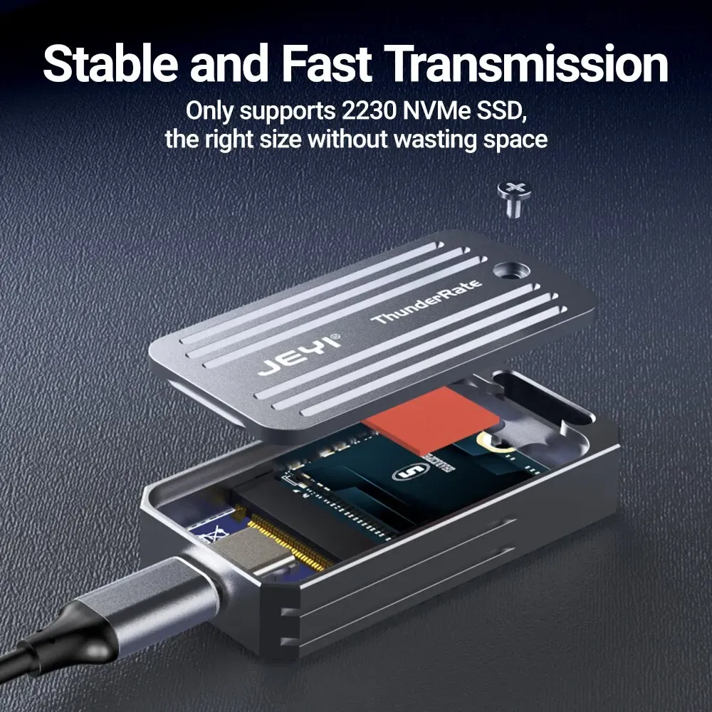 2230 2tb M.2 NVMe SSD Enclosure - 10Gbps USB 3.2 Gen2 For 2230 SSD With  JMS583 Chip 2230 Ssd External Case